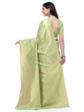 Banarasi Silk Green Saree With Zari Jacquard Work