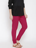 Casual Wear Churidar Leggings Pink Color Cotton Churidar Leggings LS83