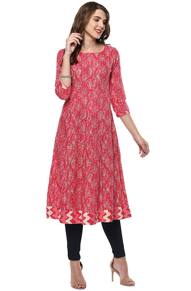 Amazon cotton 2024 printed anarkali kurtis