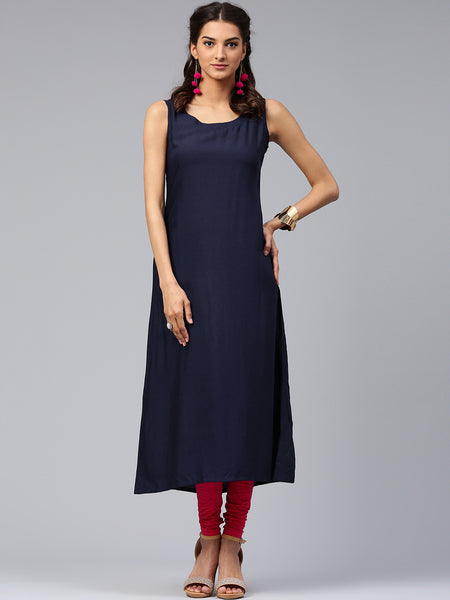 Long hot sale kurti sleeveless