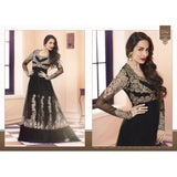 New Fashion Design Black Show Stopper 3 Malaika Wedding Wear- Designer Ethnic Collection Anarkali Sharara Suit
