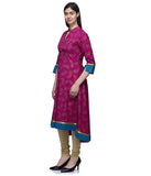 Gorgeous Designer Cotton Silk Pink Kurti For Women