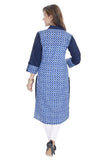 Exclusive Bollywood Cotton Blue Kurti For Women