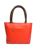 Orange Color Leatherette Handbag For Women - Designer Handbags