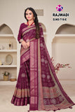 Women's Pure Cotton Saree with Pattern and Sequins Work
