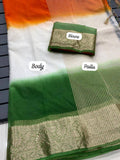 Exclusive Tiranga Color Organza Indian Flag Saree