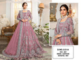 Women's Butterfly Net Heavy Embroidery Stone Work Pink Color Pakistani Suit