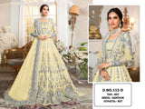 Women's Butterfly Net Heavy Embroidery Stone Work Yellow Color Pakistani Suit