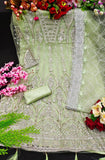 Women's Butterfly Net Heavy Embroidery Stone Work Green Color Pakistani Suit