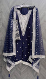 Designer Heavy Embroidery Fox Georgette Pakistani Suit in Blue Color