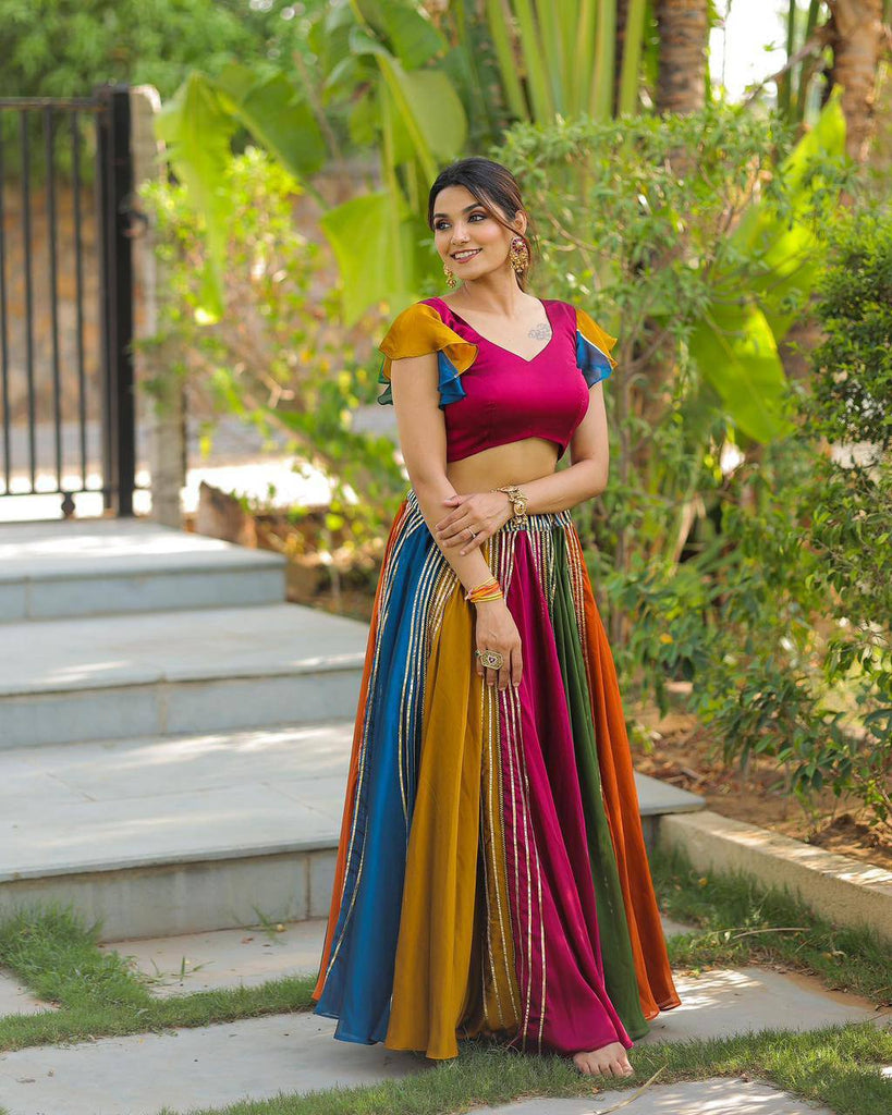 Pink Banarasi Lehenga Skirt With Sequin Border and Ivory Rawsilk Shirt -  Etsy