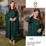 Latest Heavy Shimmery Embroidery Dark Green Pakistani Suit