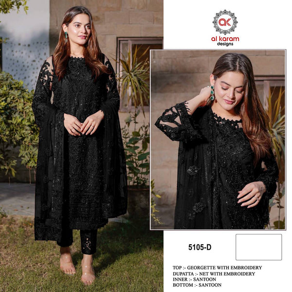 Latest Heavy Shimmery Embroidery Black Pakistani Suit