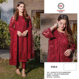 Latest Heavy Shimmery Embroidery Red Pakistani Suit
