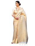 Women's Kanjivaram Banarasi Silk Woven Design Golden Saree
