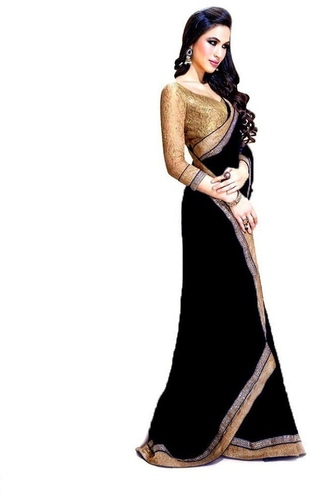 Kalki Koechlin in a black saree – South India Fashion