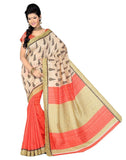 Latest Designer Multicolor Printed Cotton Silk Sari Designer Cotton Saree With Blouse