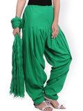Patiala Pant With Dupatta Green Color Cotton Patiala Salwar With Dupatta LS65