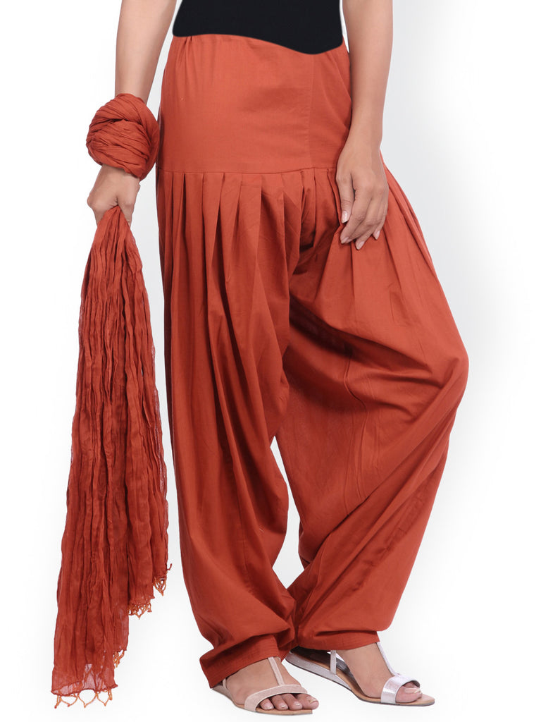 Indian Clothing Women's Full Length Patiala and Dancer Pants Printed;  Medium; Red at Amazon Women's Clothing store