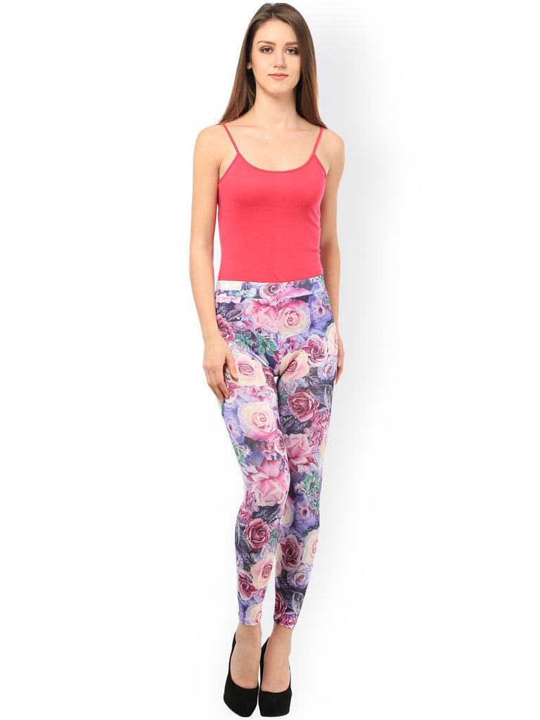 Buy Printed Black Legging with Floral Print Online in India at Lowest  Prices - Price in India - buysnip.com