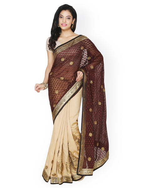 fs-3-partywear-jacquard-silk-sarees-half-&-half-style-golden-patch-&-embroidered-lace-border-designer-festival-sarees