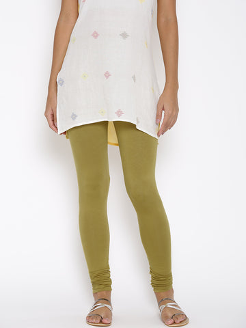 Olive Green Churidar Leggings Indian Churidar Leggings For Girl LS90