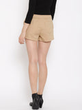 The-Latest-Designer-Women-Shorts-SFOREVER-21-Beige-Shorts-Women-Western-Wear
