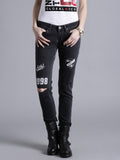 Kook-N-Keech-Women-Charcoal-Grey-Mid-Rise-Slash-Knee-Jeans