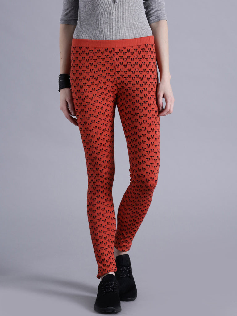 Buy online Red Printed Cotton Legging from Capris & Leggings for Women by  V-mart for ₹339 at 10% off | 2024 Limeroad.com