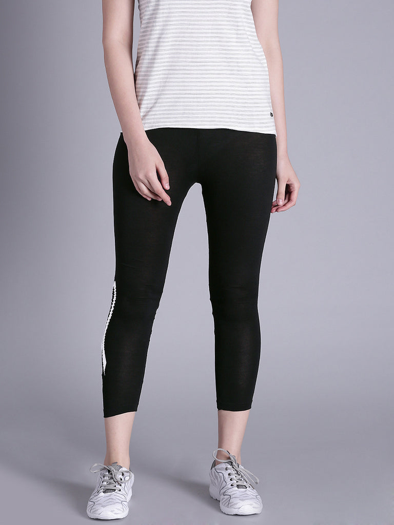 Black & White Striped Leggings | Coquetry Clothing