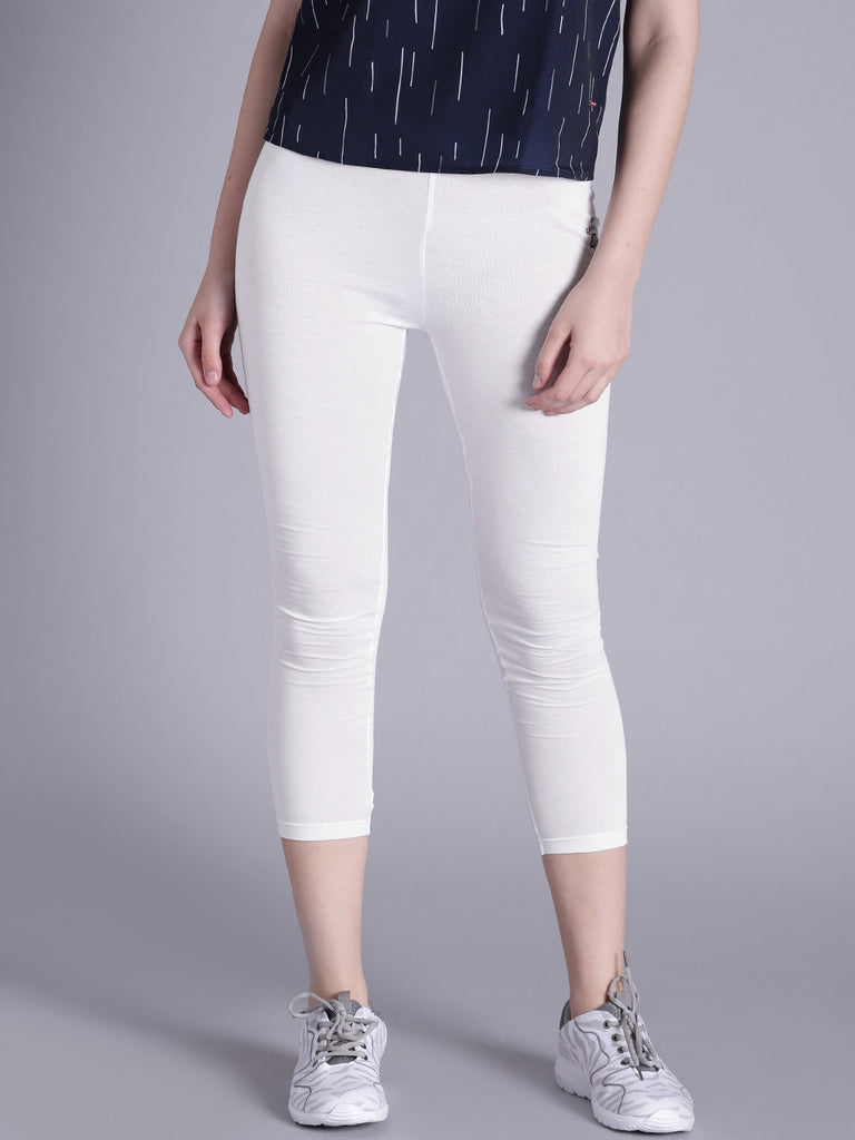 Buy Cropped Leggings with Contrast Panel Online at Best Prices in India -  JioMart.