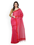 designer-pink-handwoven-cotton-sarees-handwoven-silk-sarees-with-tiny-booti-and-red-lace-border