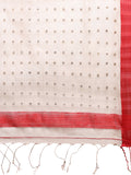 cream-colour-handwoven-silk-sarees-with-red-lace-border-&-designer-booti-work-on-pallu