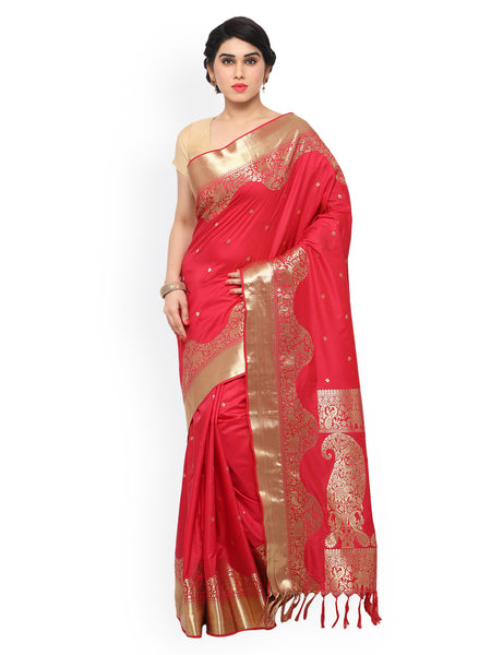 Silk Sarees Red Kanjeevaram Art Silk Traditional Saree