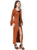 Long Shrugs Online Brown Longline Shrug Designer Cape