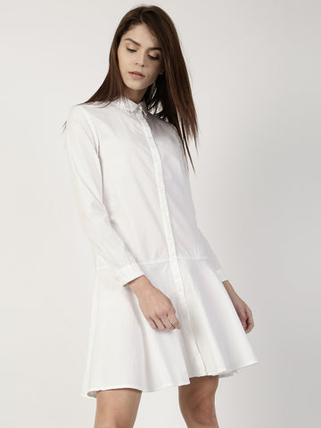 online-designer-white-plain-shirt-dress-full-sleeves-midi-dress