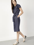 navy-blue-denim-plian-shirt-dress-front-knot-style-designer-dresses-online