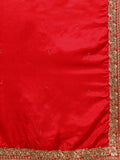 Red Embellished Silk Saree
