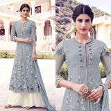 Urban-Naari-21968-Grey-Colored-Semi-Georgette-&-Net-Embroidered-Semi-Stitched-Salwar-Suit