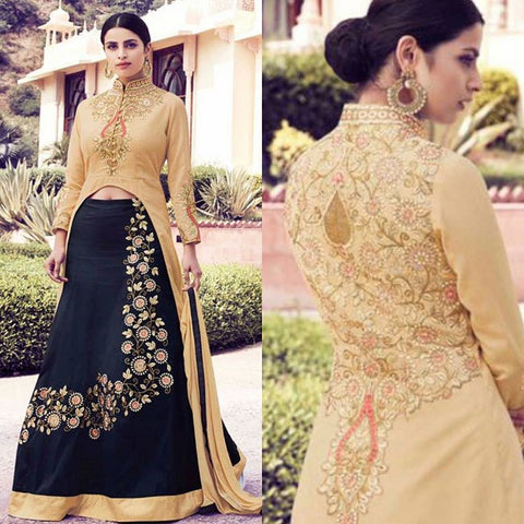 Urban-Naari-21969-Beige-Colored-Semi-Georgette-&-Net-Embroidered-Semi-Stitched-Salwar-Suit