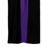 Islamic Abaya Online Black & Purple Colored Stitched Lycra Abaya Dress