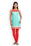 Classy Cotton Sleeveless Blue Kurti For Women