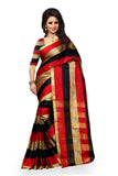 Designer Multicolor Woven Banarasi Art Silk Partywear Saree With Zari Work For Women