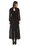 Fancy Designer Women Black Plain Front Slit Top Slit Kurti Cape Dress Kurti - Designer Kurtis