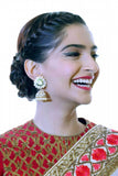 Sonam Kapoor's Designer Saris Red & White Border Resham Work Saree