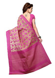 Designer Pink Color Banarasi Art Silk Partywear With Golden Color Design Pattern