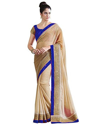 Pure Chiffon Saree With Beautiful Border With Blouse Piece