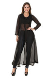 Fancy Designer Women Black Plain Front Slit Top Slit Kurti Cape Dress Kurti - Designer Kurtis