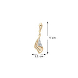 Designer Gold Plated Glam Crystal Dangle & Drop Earrings For Women