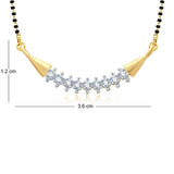 Designer Nine Stone Gold And Rhodium Plated Alloy Mangalsutra For Women